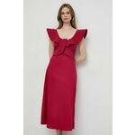 Obleka Liviana Conti roza barva - roza. Lahkotna obleka iz kolekcije Liviana Conti. Model izdelan iz enobarvne tkanine. Model iz zračne tkanine z visoko vsebnostjo bombaža.