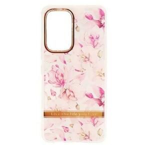 Gumiran ovitek (TPUP) za Samsung Galaxy A53 5G - Flowers - roza
