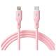 shumee Kabel USB tipa C / Lightning 1m AK-USB-71 30W silikonski roza