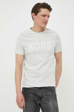 Bombažna kratka majica Michael Kors siva barva - siva. Kratka majica iz kolekcije Michael Kors