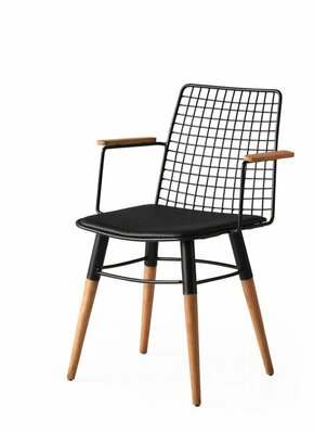 Črni kovinski jedilni stoli v kompletu 2 ks Trend – Kalune Design
