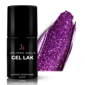 Juliana Nails Gel Lak Shining Northern Light vijolična z bleščicami No.971 6ml
