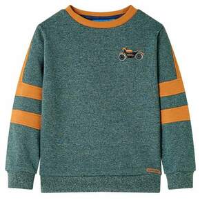 VidaXL Otroški pulover temno zelena melange 116