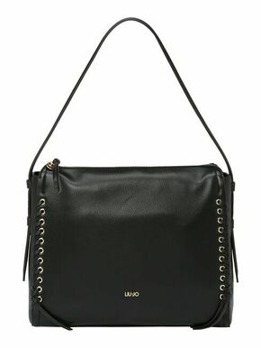 Torbica Liu Jo črna barva - črna. Velika torbica iz kolekcije Liu Jo. Model na zapenjanje