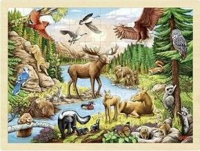 Goki Lesena sestavljanka Divja narava Severne Amerike 96 kosov