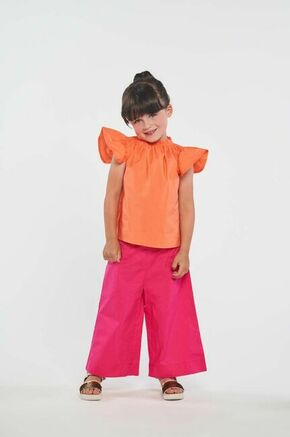 Otroške bombažne hlače Birba&amp;Trybeyond roza barva - roza. Otroški hlače iz kolekcije Birba&amp;Trybeyond. Model izdelan iz enobarvne tkanine. Zračni model