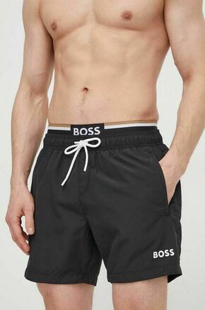 Kopalne kratke hlače BOSS črna barva - črna. Kopalne kratke hlače iz kolekcije BOSS