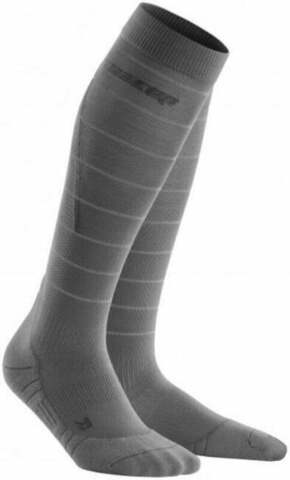 CEP WP402Z Compression Tall Socks Reflective Grey III Tekaške nogavice