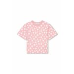 Otroška bombažna kratka majica Marc Jacobs roza barva - roza. Otroške kratka majica iz kolekcije Marc Jacobs. Model izdelan iz tanke, rahlo elastične pletenine.