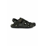 Sandali Geox UOMO SANDAL STRADA moški, črna barva, U4524C 000ME C9999 - črna. Sandali iz kolekcije Geox. Model izdelan iz kombinacije ekološkega usnja in tekstilnega materiala.