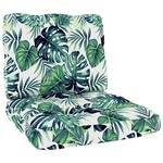 Greatstore Blazine za kavč iz palet 2 kosa z vzorcem listov