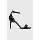 Usnjeni sandali Calvin Klein GEO STILETTO črna barva, HW0HW01610 - črna. Sandali iz kolekcije Calvin Klein. Model izdelan iz naravnega usnja. Model z mehkim, oblikovanim vložkom zagotavlja udobje.