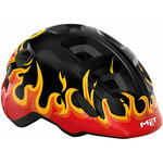 MET Hooray Black Flames/Glossy S (52-55 cm) Otroška kolesarska čelada