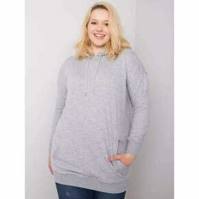BASIC FEEL GOOD Ženska majica s kapuco plus size LUNA siva RV-BL-6338.19X_362525 XL