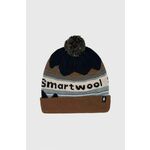 Kapa s primesjo volne Smartwool rjava barva - rjava. Kapa iz kolekcije Smartwool. Model izdelan iz vzorčaste pletenine.