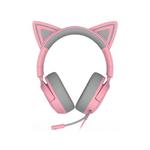 Razer Kraken Kitty V3 X gaming slušalke, roza, 3.5 mm/USB, 98dB/mW, mikrofon