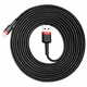 BASEUS Cafule kabel USB / Lightning QC 3.0 2A 3m, črna/rdeč