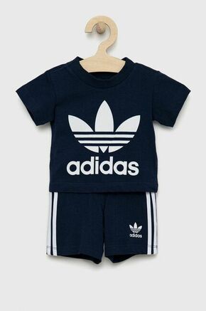 Adidas Originals mornarsko modra barva - mornarsko modra. Komplet trenirka za otroke iz kolekcije adidas Originals. Model izdelan iz tanke