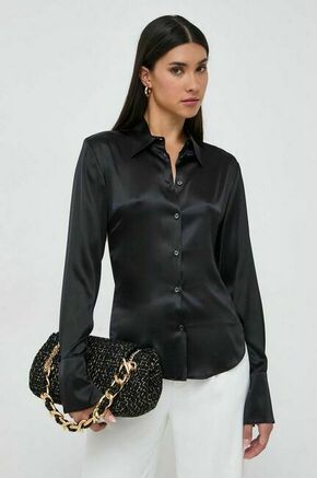 Svilena srajca Pinko črna barva - črna. Srajca iz kolekcije Pinko