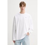 Bombažna majica z dolgimi rokavi G-Star Heavy jersey oversized - bela. Majica z dolgimi rokavi iz kolekcije G-Star. Model izdelan iz tanke, rahlo elastične pletenine. Model iz izjemno udobne bombažne tkanine.