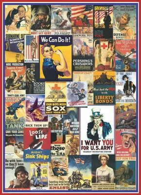 EuroGraphics Puzzle Plakati iz 1. in 2. svetovne vojne 1000 kosov
