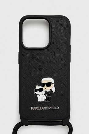 Etui za telefon Karl Lagerfeld iPhone 15 Pro 6.1 črna barva - črna. Etui za iPhone iz kolekcije Karl Lagerfeld. Model izdelan iz plastike.