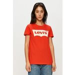 Levi's T-shirt - rdeča. T-shirt iz zbirke Levi's. Model narejen iz tanka, rahlo elastična tkanina.