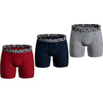 Under Armour Bokser spodnjice UA Charged Cotton 6in 3 Pack-RED S