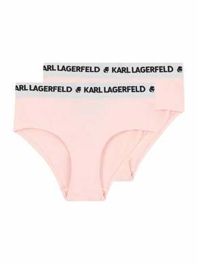 Otroške spodnje hlače Karl Lagerfeld 2-pack roza barva - roza. Otroški Spodnjice iz kolekcije Karl Lagerfeld. Model izdelan iz bombažne pletenine. V kompletu sta dva kosa.