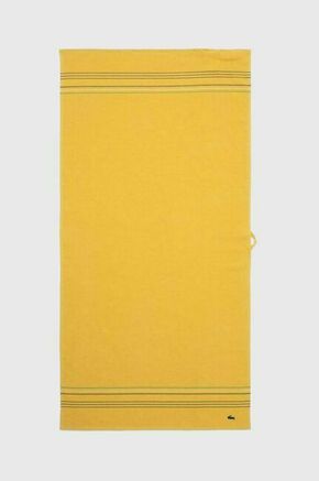 Bombažna brisača Lacoste L Timeless Jaune 70 x 140 cm - rumena. Brisača iz kolekcije Lacoste. Model izdelan iz bombažne tkanine.