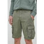 Kratke hlače GAP moški, zelena barva - zelena. Kratke hlače iz kolekcije GAP. Model izdelan iz enobarvnega materiala. Lahek in udoben model, idealen za vsakodnevno nošenje.