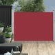 vidaXL Zložljiva stranska tenda za teraso 100x500 cm rdeča