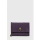 Usnjena torbica Kurt Geiger London vijolična barva - vijolična. Majhna torbica iz kolekcije Kurt Geiger London. Model na zapenjanje, izdelan iz kombinacije naravnega usnja in semiš usnja.