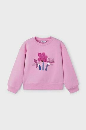 Otroški pulover Mayoral vijolična barva - vijolična. Otroški pulover iz kolekcije Mayoral. Model izdelan iz pletenine z nalepko.