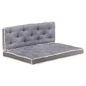 VidaXL Komplet blazin za kavč iz palet 2 kosa modre barve