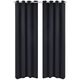 vidaXL Zatemnitvene zavese 2 kosa z obročki 135x175 cm črne barve
