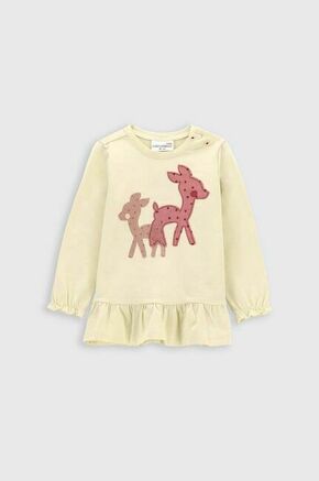 Majica z dolgimi rokavi za dojenčka Coccodrillo bež barva - bež. Majica z dolgimi rokavi za dojenčka iz kolekcije Coccodrillo. Model izdelan iz pletenine s potiskom.