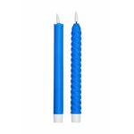 Led sveča Design Letters 2-pack - modra. LED sveča iz kolekcije Design Letters. Model izdelan iz umetne snovi.