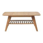 Kavna mizica iz hrastovega lesa s polico Unique Furniture Rho, 110 x 70 cm
