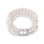 JwL Luxury Pearls Trivrstna zapestnica iz pravih belih biserov JL0668