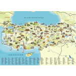 WEBHIDDENBRAND ART PUZZLE Sestavljanka Turčija: kulturni zemljevid 260 kosov