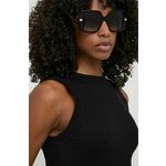 Sončna očala Furla ženska, črna barva, SFU712_540700 - črna. Sončna očala iz kolekcije Furla. Model s toniranimi stekli in okvirji iz kombinacije umetne snovi in kovine. Ima filter UV 400.