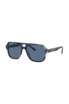 Otroška sončna očala Dolce &amp; Gabbana 0DX4003 - modra. Otroška sončna očala iz kolekcije Dolce &amp; Gabbana. Model z enobarvnimi stekli in okvirji iz plastike. Ima filter UV 400.