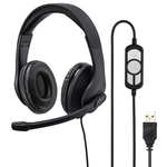 Hama HS-USB300 slušalke, USB, črna, 42dB/mW, mikrofon