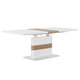Beliani Jedilna miza zložljiva bela iz svetlega lesa 160/200x90 cm SANTANA