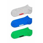 Nogavice Happy Socks Solid Low 3-pack - pisana. Nogavice iz kolekcije Happy Socks. Model izdelan iz elastičnega, enobarvnega materiala. V kompletu so trije pari.