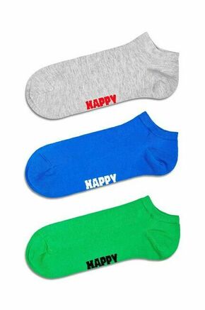 Nogavice Happy Socks Solid Low 3-pack - pisana. Nogavice iz kolekcije Happy Socks. Model izdelan iz elastičnega