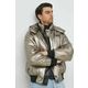 Dvostranska jakna Karl Lagerfeld moška, zlata barva - zlata. Obojestranski plašč iz kolekcije Karl Lagerfeld. Delno podložen model, izdelan iz prešitega materiala.