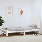 vidaXL Stensko posteljno vzglavje belo 82,5x3x60 cm trdna borovina