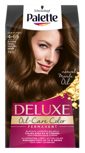 Schwarzkopf Palette Deluxe permanentna barva za lase odtenek 4-65 Dazzling Brown 1 kos